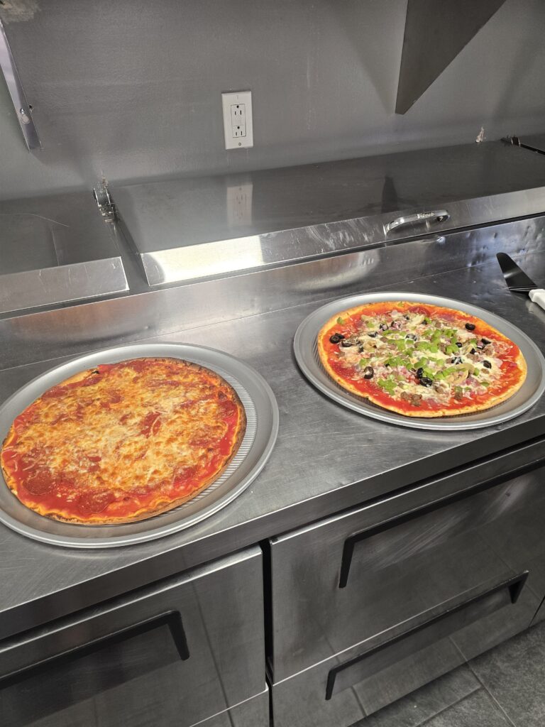 Fresh pizzas from the Eagles Nest Lounge kitchen in Lake Ozark