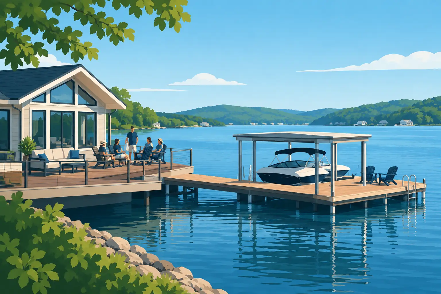 Lake Ozarks Rental With Private Dock for Groups