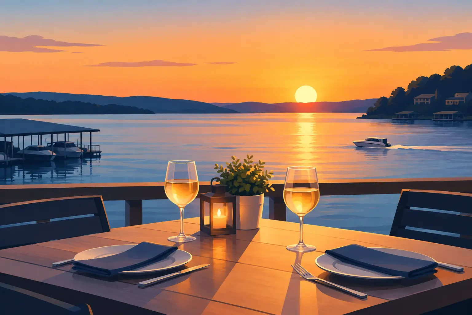 Sunset Dining at Lake Ozarks, Done Right
